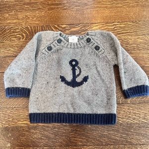 Jacadi wool anchor sweater 12M